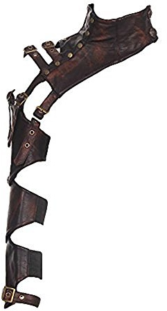 RQ-BL Steampunk EINSEITIGE ARMSTULPE Kunstleder Vintage Leder ausgefallen Damen Rüstung
