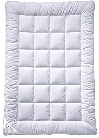 billerbeck Bettdecke S20 UNO - Ganzjahresdecke – 155 x 220 cm – AIRFILL® - Hohlfaser-Füllung, Baumwollbezug mit Aloe-Vera-Veredelung, Weiß