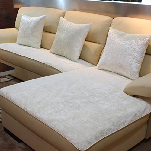 TY&WJ Sofabezug Anti-rutsch Sofabezug Schmutzabweisend Couch-abdeckungen Für Wohnzimmer Outdoor-Weiß 60x150cm(24x59inch)