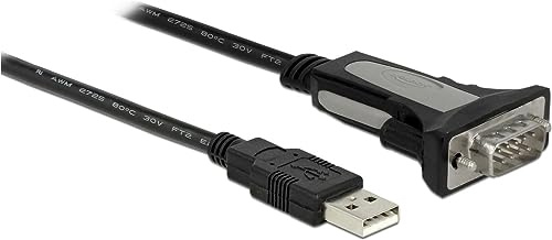 DeLOCK 65962 Adapter für Kabel, USB 2.0 A auf RS-232, Schwarz, USB 2.0 A, RS-232, Stecker/Stecker, 3 m, Schwarz