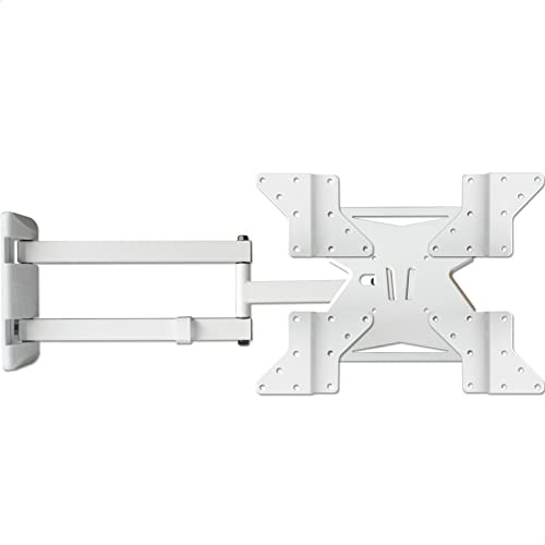 Drall Universal TV Wandhalterung - schwenkbar, neigbar, ausziehbar bis 60 cm - für 15-60 Zoll LED LCD OLED Curved Fernseher - bis 40 kg - VESA 200 400 weiß Modell: S89W-AD7W