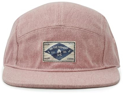 CLAPE Snapback 5 Panel Hat for Men Women Washed Cotton Flat Bill Baseball Cap Strapback Hip Hop Biker Board Cap