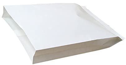 100 Stück Flachbeutel Geschenktüten Papier, Mini Kraftpapiertüten Kraft Umschlag Klein Kraftpapiertüten Mini Papiertüten für Bäckereitüten Kuchen Schmuck Samentüten Candy Tüten-Weiß-11x2x16cm