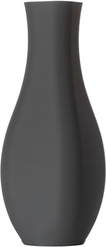 3D Vase Blumenvase Dekovase Alea M 23cm für Schnitt-/ Trockenblumen | nachhaltig | Pampasgras (Dunkelgrau)