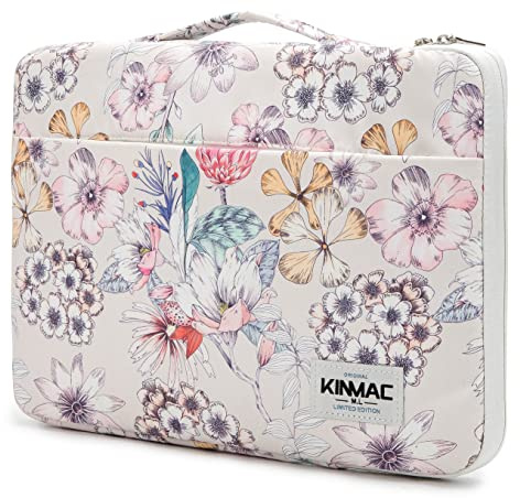 Kinmac 360° vollständig gepolsterte, Wasserabweisende Laptop-Hülle für MacBook Pro 14 Zoll und 13,5 Zoll -14 Zoll (Blumenmuster)