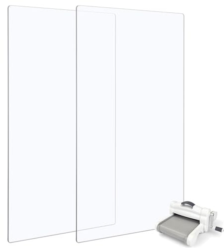 CYFUN DESIGN Transparente Kunststoff-Schneidepads zum Prägen und Basteln, 1 Paar/2 Stück, kompatibel mit BSP & BS Switch Plus Stanzmaschine, transparente Schneideplatten, 38,1 x 22,4 x 0,3 cm