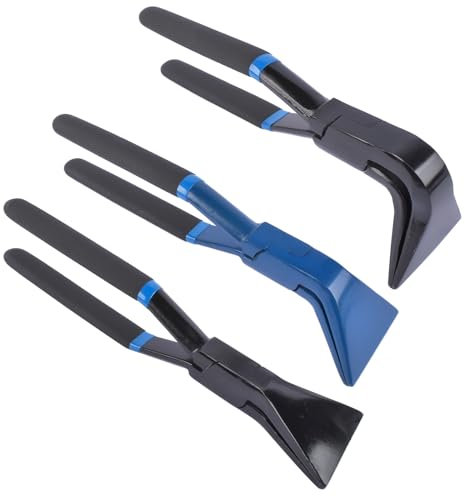 Hopzty 3 Pezzi Pinza piegatrice pinze per piegare le lamiere 0°, 45° e 90°, lunghezza circa 300 mm per tetto idraulico (Blu e Nero)