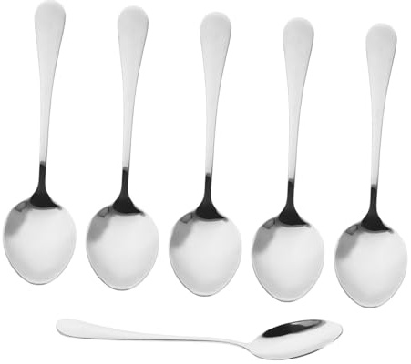Ciieeo Cucharas Inoxidable Para Comida y Postres 6 Piezas Cucharas y Utensilios De Cocina Para Hogar y De Limpiar