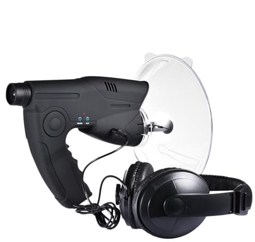 Appareil d'écoute longue distance | Microphone directionnel parabolique en forme de plat | Appareil électronique d'observation et d'écoute de la nature Appareil numérique pour écoute des espions