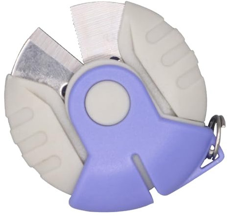 PLCPDM Cortador de línea de pesca redondo pequeño, herramienta de pesca, tijeras de pesca de acero inoxidable, cortador de línea para línea trenzada