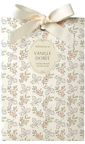 MATHILDE M. Duftbeutel für Schränke, Schubladen, Gepäck und Autos, Aroma Vanille Dorée – 1 Stück