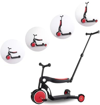 5-in-1 Kids Scooter & Balance Bike — Convertible Ride-On, Tricycle with/without Pedals & Kick Scooter (2 & 3 Wheel Modes) - Adjustable Multi-Mode Scooter for Ages 2-7