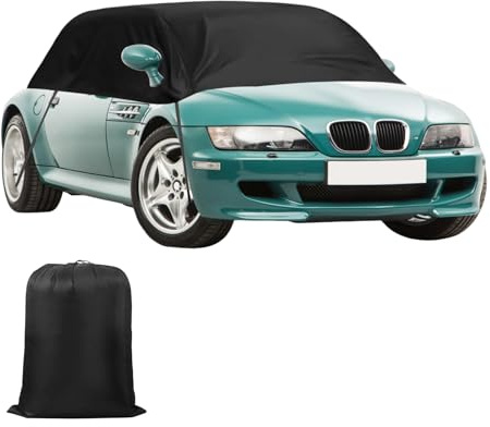 Protector Half Cover for BMW, Car Cover Waterproof Replacement For Bmw Z3/Z4, Soft Top Roof Protector Half Garage with Strap, Car Tarpaulin Windproof Waterproof Dustproof UV Resistant (for BMW Z3)
