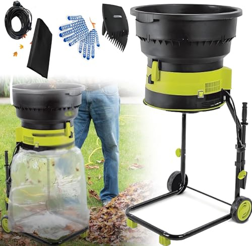 ZyKnaurral 2500W Electric Garden Shredder – Heavy Duty Mulcher with Safety Features,8000rpm Leaf & Wood Chippers,for Branches, Leaves & Garden Waste 40MPowerCable