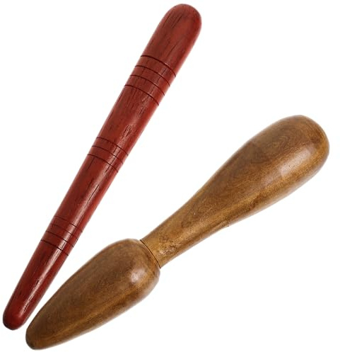 VERDANVERSE Leichtes und Exquisit Verarbeitetes Massagegerät 2 Stück zur Entspannung Holzmassagegeräte Fußmassage Stäbchen von Muskelermüdung für Hause und Unterwegs