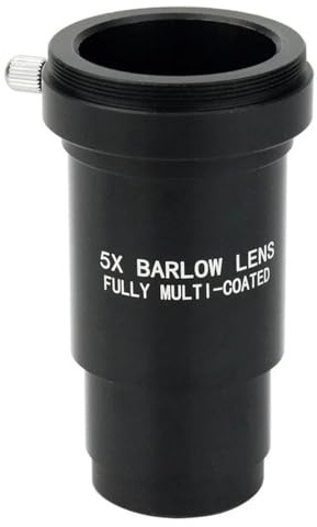 1,25 Zoll 5X Barlowlinsen-Okularverlängerung aus Aluminiumlegierung for astronomische Teleskope Astronomisches Teleskopzubehör