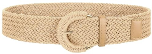 VONMELLI Rattan-Flechtgürtel für Damen Breiter Gürtel Damen füR Kleider Flechtgürtel Modischer Geflochtener TaillengüRtel Stroh-Raffia-Boho-GüRtel füR Jeans