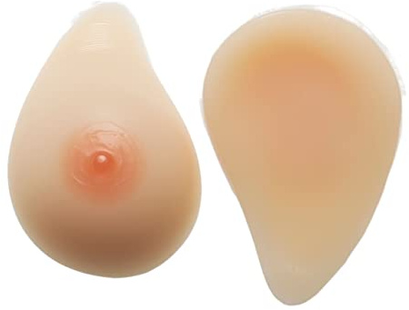 Silikonbröstförstärkare, Självhäftande BH-inlägg For Crossdressers, Transpersoner, Mastektomipatienter(Skin,M-600g/Pair/CupB)
