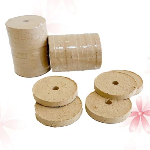 Fußbad Massagekuchen aus Pflanzenmaterial für Senioren | Khaki, Runde Einzelloch Ausführung, für Baden und Massage, Packung mit 10 Stück