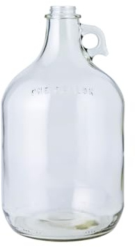 Fastrack 1 Gallon Glass Jug (128 oz) WITHOUT STOPPER OR CAP – Multipurpose 1 Gallon Jug, & Detergent Dispenser for Laundry, Glass Jug for Liquids, Water & Juice