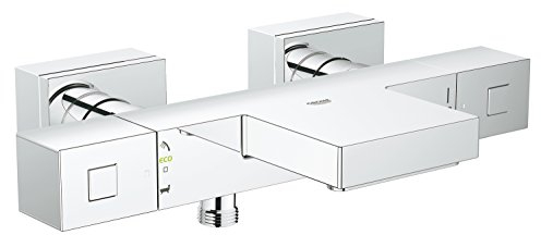 GROHE Grohtherm Cube - Thermostat- Wannenbatterie (wassersparend, Sicherheitssperre bei 38°C, XL Wasserfall), chrom, 34497000
