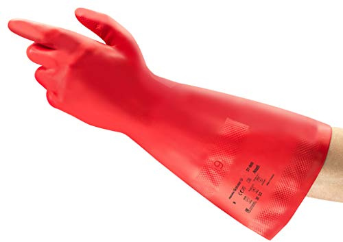 Ansell AlphaTec 37-900 Chemical Protection Gloves in Nitrile, Red, Size 9 (12 Pairs)