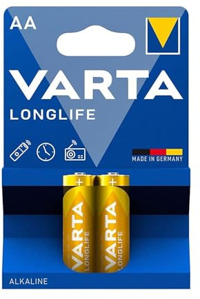 Varta 4106 – Pack of 2 Alkaline Batteries AA, Yellow