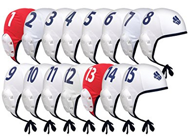 Waterpolo Set 15 Caps Set - White, One Size