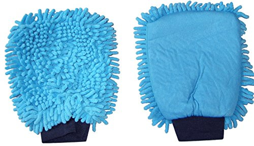 awiwa® 2-in-1 Auto Waschhandschuh Mikrofaser – lackschonend & kratzfrei, 2 Seiten für Lack Glas Kunststoff & Felgen, hohe Saugkraft, für Auto Motorrad Oldtimer Caravan, waschbar bis 40 °C