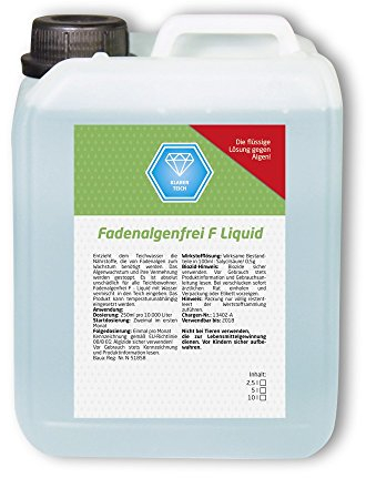 Fadenalgenfrei F Liquid 5 Liter, Fadenalgenvernichter, Algenvernichter, Algenstop, Algenmittel