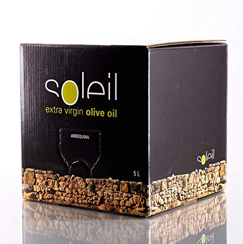 Soleil Bag in box Aceite de Oliva Virgen Extra Gourmet de Nueva Cosecha - Primera Presión en frío y envase sostenible de 5 litros con grifo dosificador
