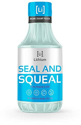 Lithium Seal and Squeal Car Paint Restorer, Polish and Sealant for Incredible Shine - Curable Amino Functional Polymers Fused with Si02 Ceramic Nano Technology - Lasts for up to 12 Months (16 oz)