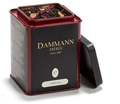 Passerini 7 Parfums, Flavoured Black Tea (Citrus Fruits and Fig), 100g / 3.52oz Loose-Leaf Tea in Tin, Dammann Frères