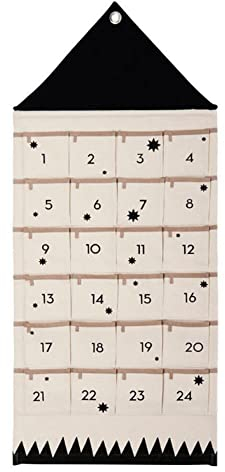 VONGLYHOO Advent Calendar,Fabric Christmas Advent Calendars With 24 Pockets Felt Fillable Numbers Hanging Countdown Diy Advent Calendar Make Your Own Advent Calendar