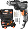 Stakmann Valigetta Attrezzi 27pz con Trapano Avvitatore Elettrico Potenza 710W Velocita Regolabile 0-3000rpm Mandrino 13mm Impugnatura Ergonomica con Chiavini Utensili da Lavoro e Accessori