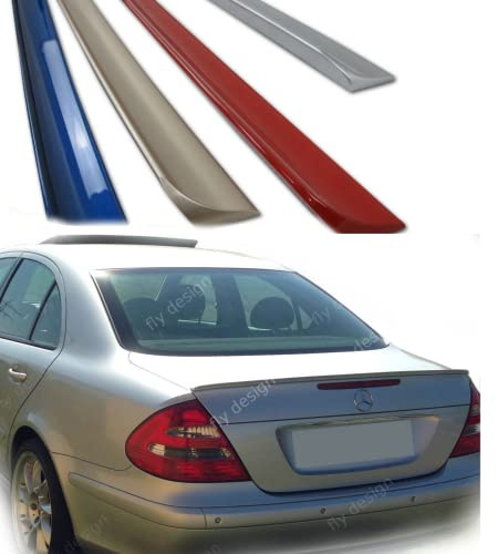 Heckspoiler, Hecklippe, Spoiler passend für Mercedes E-KLASSE W211, flexibel, leicht, waschanlagenfest, viele verfügbare Farben (Brillantsilber Met. (CC 744))