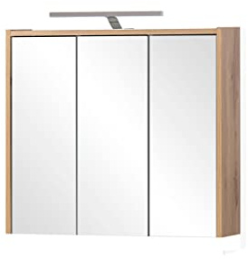 Schildmeyer Spiegelschrank Carlos, Eiche Landhaus Dekor, 65 x 16 x 64 cm