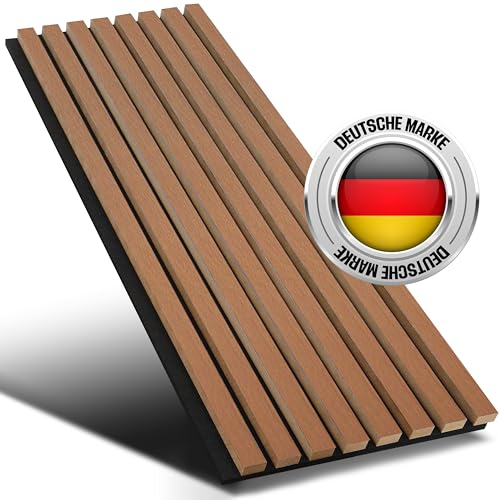AS-Country Akustikpaneele Holz aus Hochwertigem MDF, Wandverkleidung 240cm x 60cm, Leicht & Langlebig für bessere Raumakustik Innenbereich Holzpaneele Wand Lamellenwand Design Wandpaneele | Vintage |