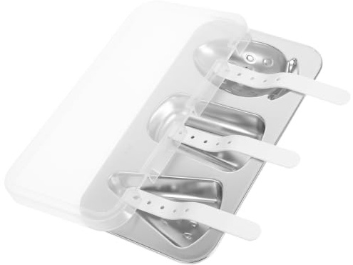 Zerodeko 1 Ensemble Moule à Glace Inox 304 Couvercle et Bâtons, Moule à Esquimaux Multifonction, Accessoire la Cuisine Pratique pour Maison, Fabrication Sorbets et Desserts