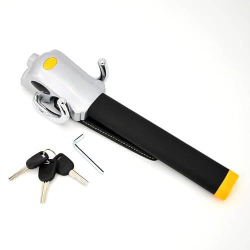 Auto Car Steering Wheel Lock, Heavy Duty Anti-Theft Bar, Car Lock Device with Keys Anti Theft Security, Deter Thieves and Secure Your Vehicle for All Cars, Vehicles, Trucks, SUV Etc