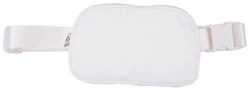 Sacs Banane, Sac Banane de Grande capacité pour Femme, Longueur de Ceinture réglable de 60 à 120 cm, Sac Banane de Sport élégant pour l'extérieur, l'entraînement, Les Voyages, la (White)