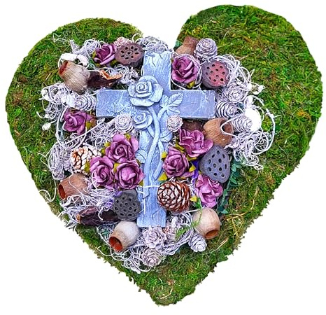 Der kleine Dekoladen Deko & Geschenke by Sabine Faust Lünen Grabschmuck Herz Grabgesteck Kreuz Blumengesteck Urnengrab Grabaufleger künstlich