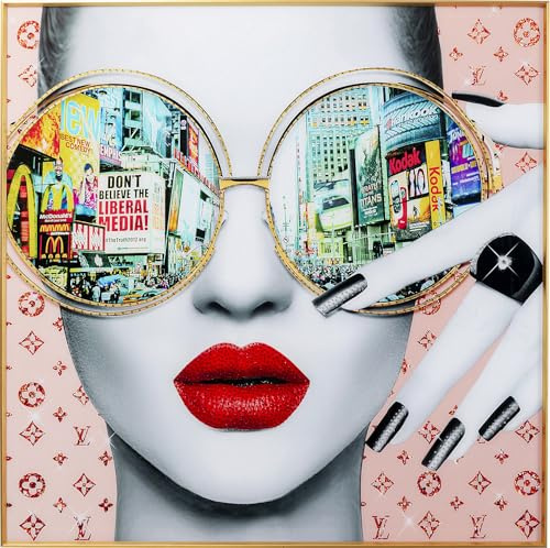 Kare Design Wandbild Times Square View, Bunt, 120x120 cm (H/B)