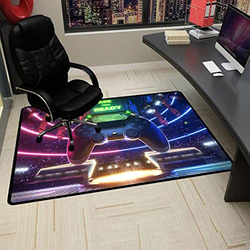 Gaming Stuhl Matten Bürostuhlmatte, Gaming-Stuhlmatte for Teppich und Hartholzboden, Gaming-Stuhlmatte, Teppichschutz, Stuhlmatte for Bürostuhl, Bodenmatte, rutschfest, for Zuhause(100x120CM)