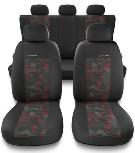Mossa Sitzbezüge Auto passend für FIAT Panda II III Hatchback 2003-. UNE-RD