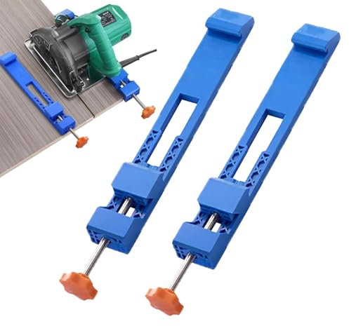 Paquete de 2 rieles guía de sierra circular ajustables, herramienta de posicionamiento de corte de madera, accesorio de sierra circular, guía de base de máquina de corte para cortes precisos y rectos,