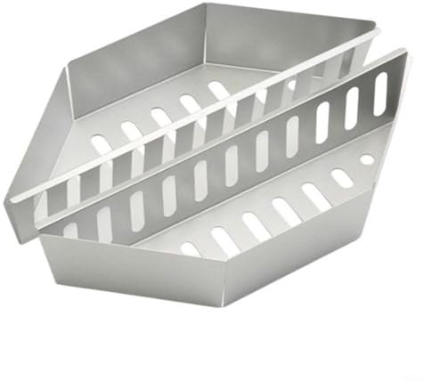 FUANA Lot de 2 paniers en zinc plaqué charbon pour barbecue