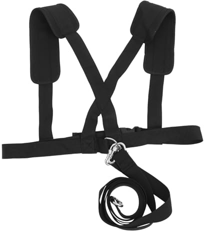 Milisten Cinturón De Soporte Resistente para Entrenamiento De Fuerza con Banda Elástica Negra Cinturón De Reacción para Entrenamiento Profesional para Gimnasio y Deportes