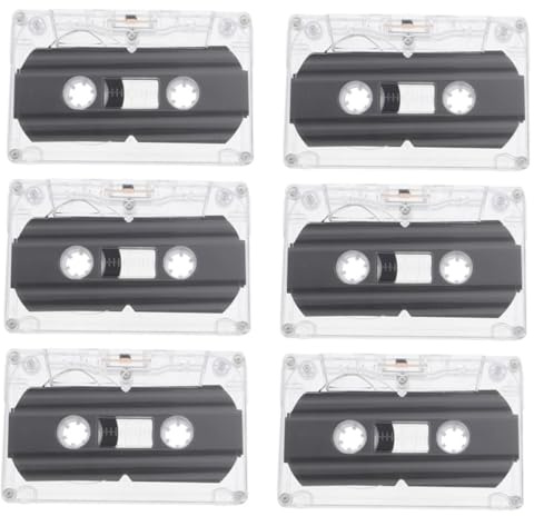 POPETPOP Cassettes Audio Vierges 30 Min Enregistrements DIY Boîtier Transparent Cassettes Enregistrables pour Fêtes Célébrations Créativité Matériaux Sûrs