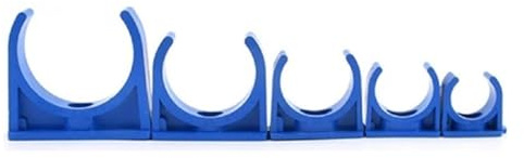 UZAMIRLEX Abrazaderas de Tubo, Abrazadera de conducto PVC en Forma U for Soporte tuberías Agua, Paquete 10, Blanca y Azul, Varios tamaños(Blue,50mm)